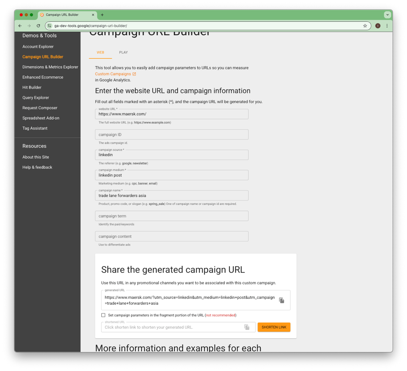 The UTM Campaign URL builder